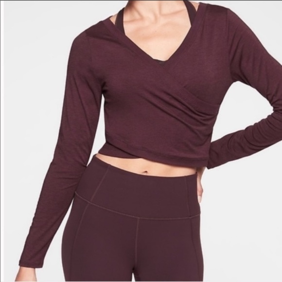 Athlete Criss Cross Crop Wrap Top - Picture 5 of 5
